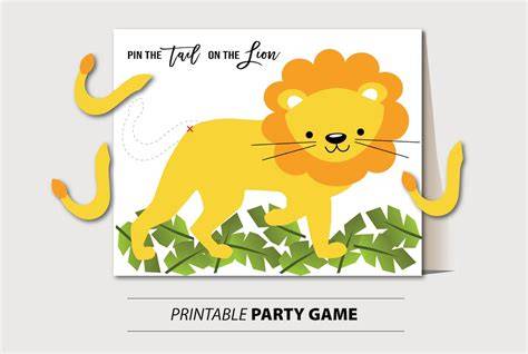 Pin The Tail On The Lion Printable