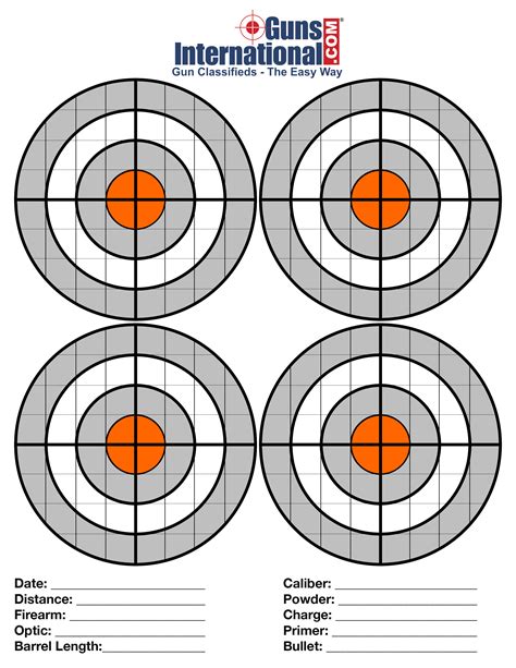 Pistol Targets Printable