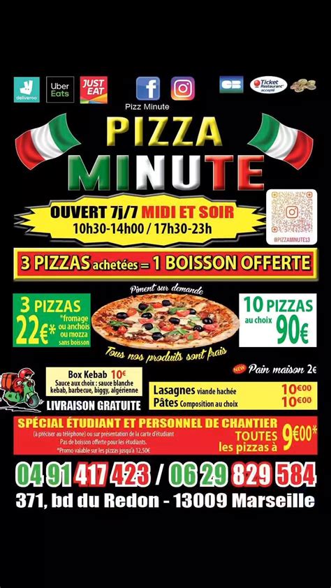 Pizza Minute...pizza a emporter.. à Marseille