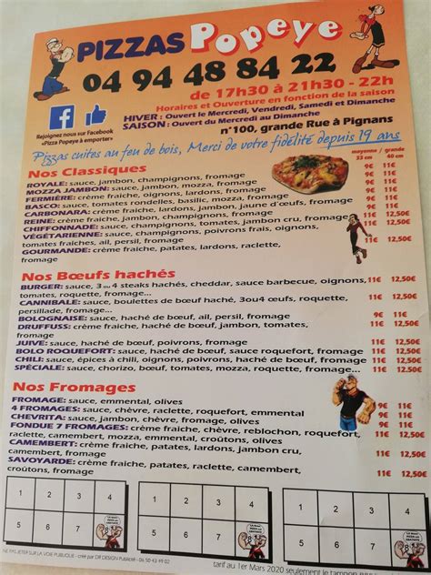 Pizza Popeye à Pignans