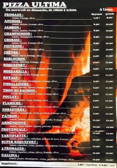 Pizza Ultima à Limas