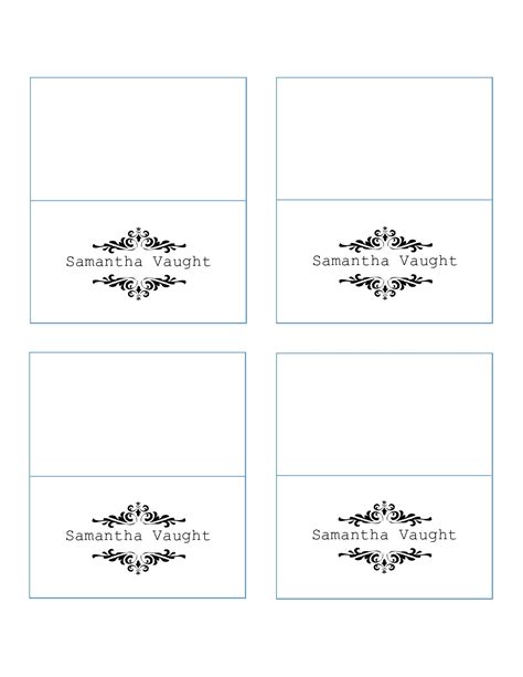 Place Cards Template