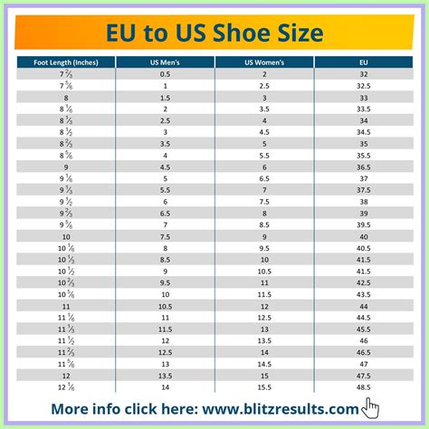 Plae Shoe Size Chart