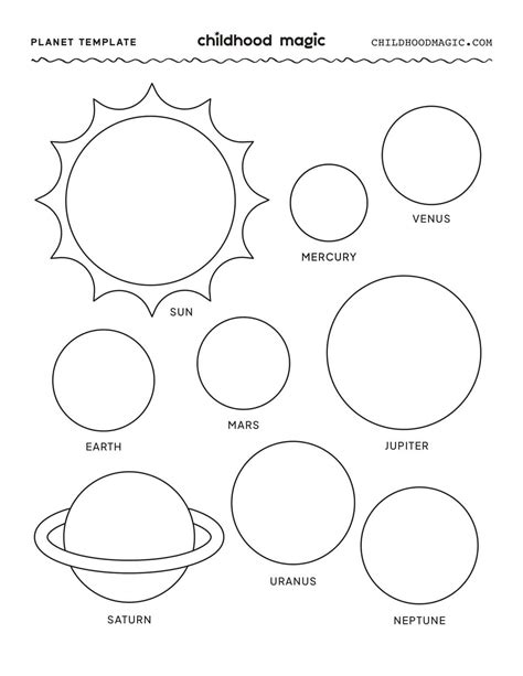 Planets Printable Free