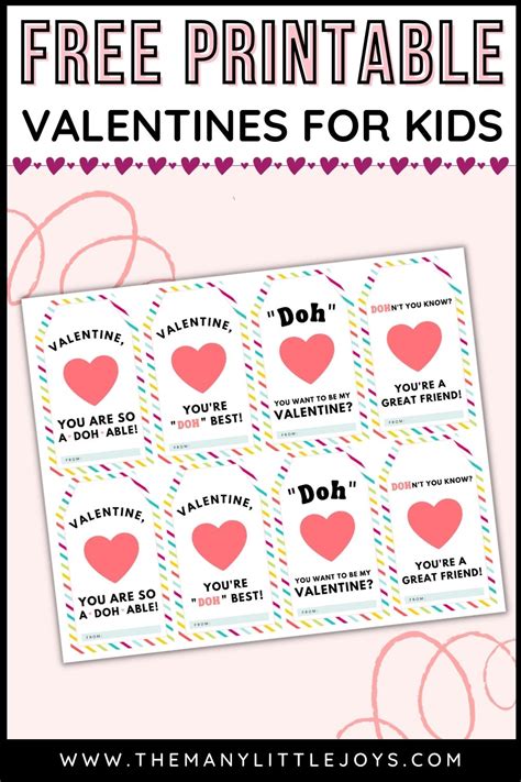 Play Doh Valentines Printables