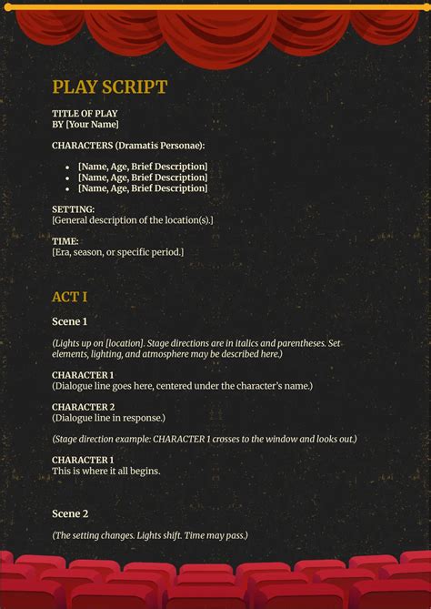 Play Template Google Docs