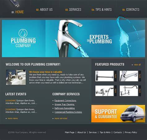 Plumbing Website Template Free