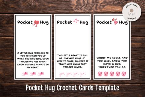 Pocket Hug Template Free