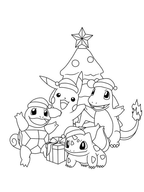 Pokemon Christmas Coloring Pages Printable
