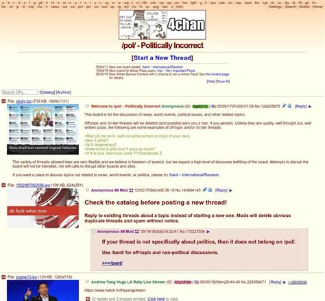 Pol/ - Politically Incorrect - Catalog - 4chan