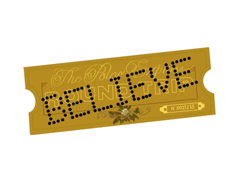 Polar Express Believe Ticket Printable