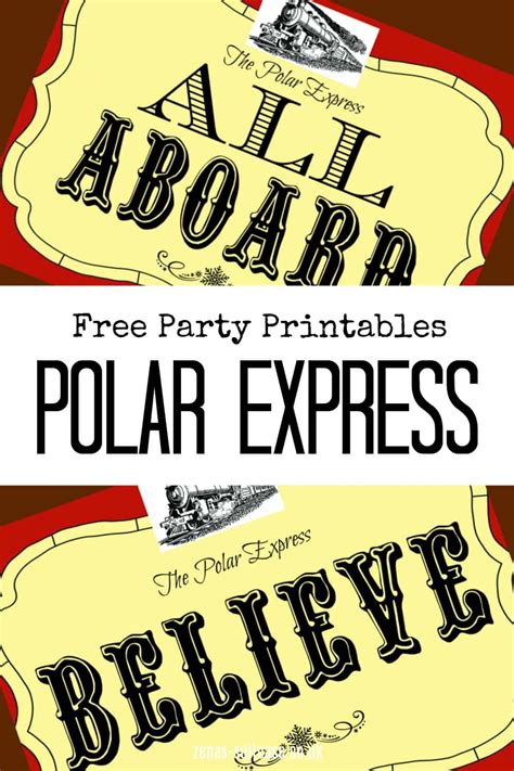 Polar Express Free Printables