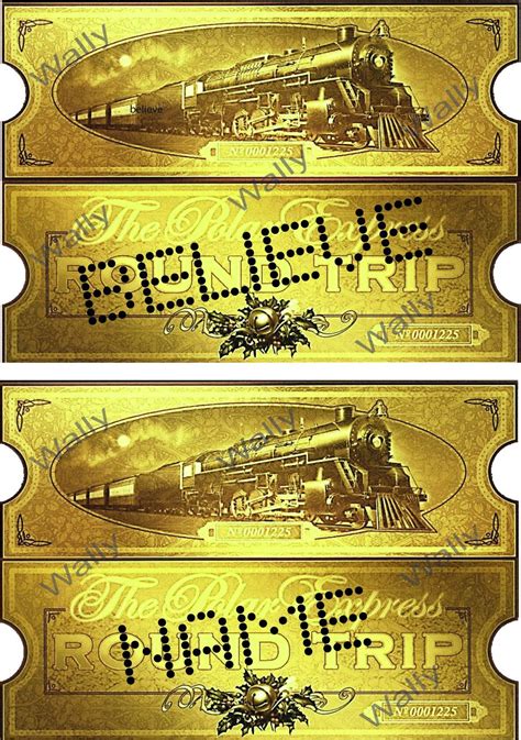 Polar Express Golden Ticket Printable