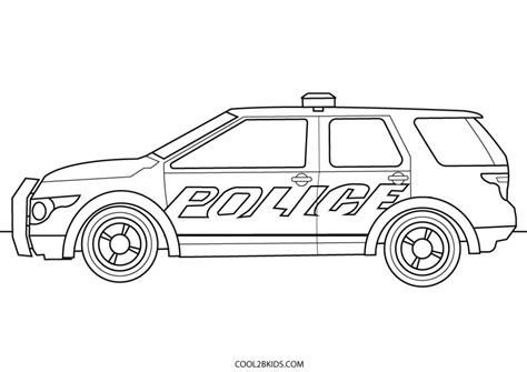 Police Car Printable Coloring Pages