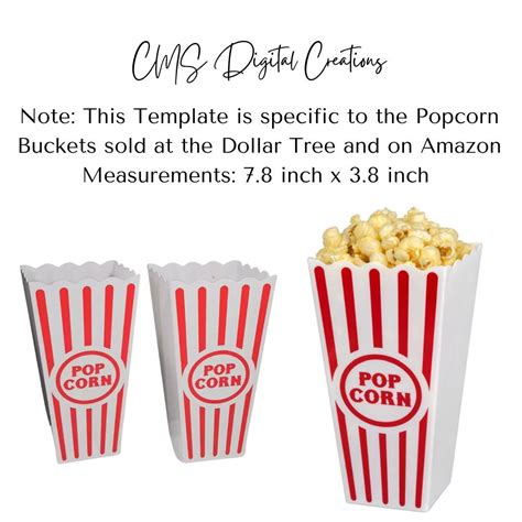 Popcorn Bucket Template
