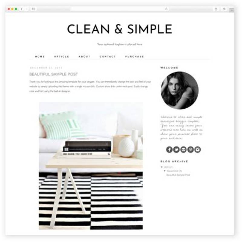 Portfolio Template Blog Simple Clean
