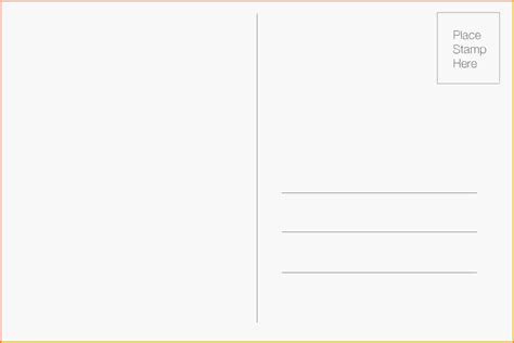 Postcard Back Template 4x6