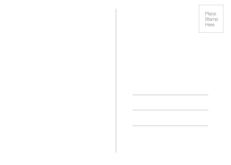 Postcard Back Template 5x7