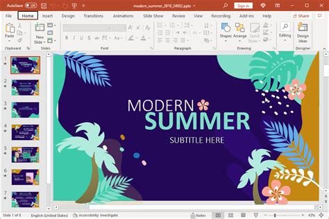 Powerpoint Summer Templates
