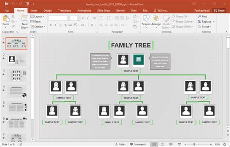 Powerpoint Template For Family Tree