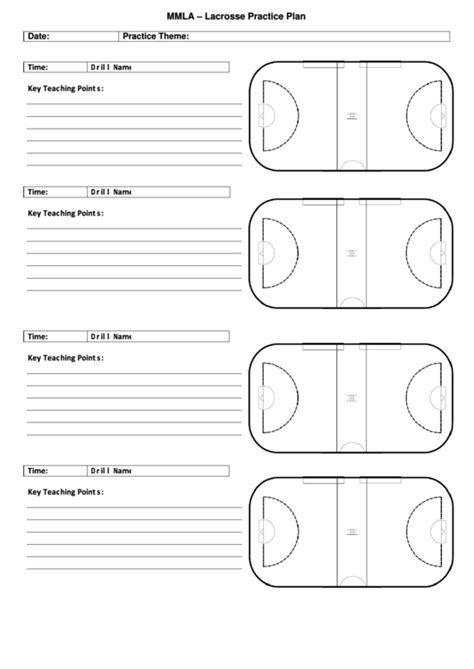 Practice Plan Template Lacrosse