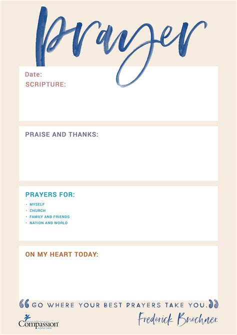 Prayer Journal Printables
