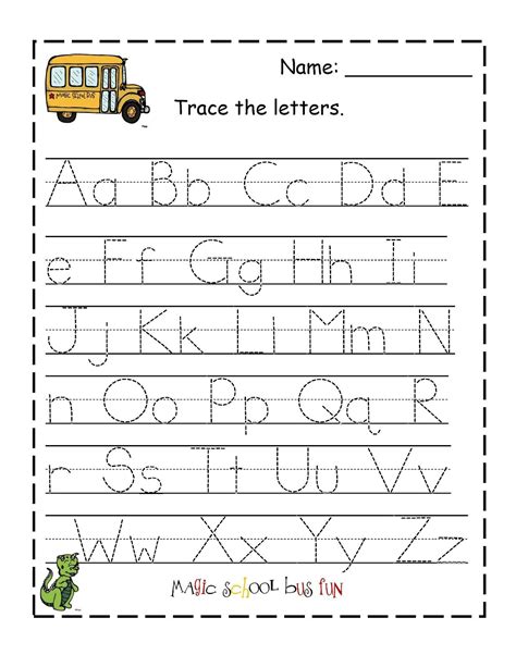 Pre K Letter Trace Printables