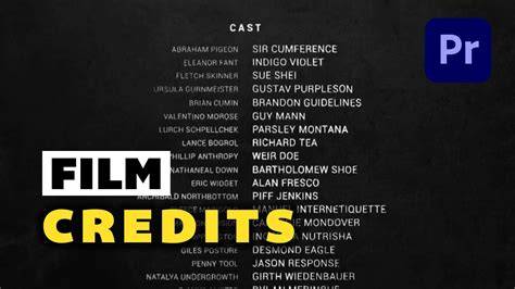 Premiere Pro End Credits Template