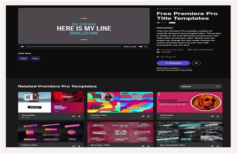 Premiere Pro Title Templates Free Download