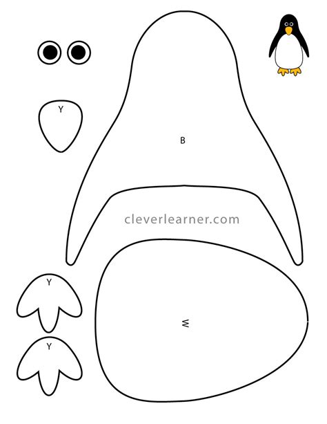 Preschool Penguin Template