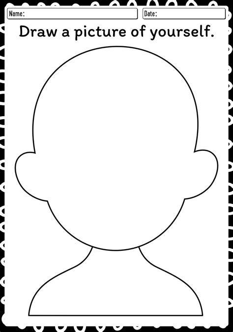 Preschool Self Portrait Template