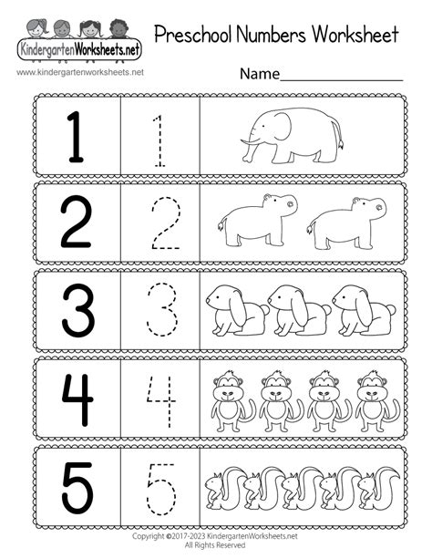 Preschool Worksheet Free Printable