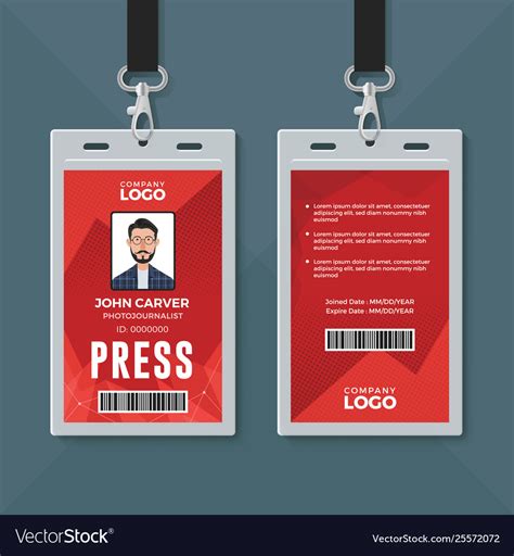 Press Badge Template