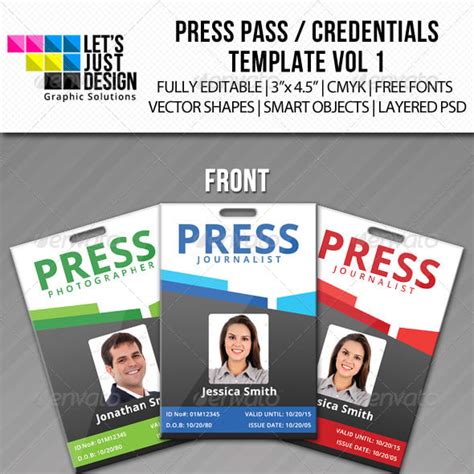 Press Pass Template