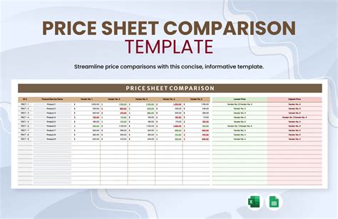 Price Comparison Template