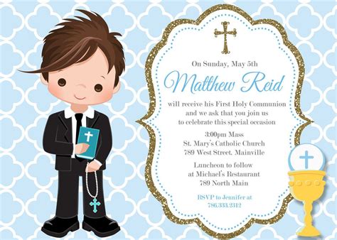 Primera Comunion Invitaciones Templates