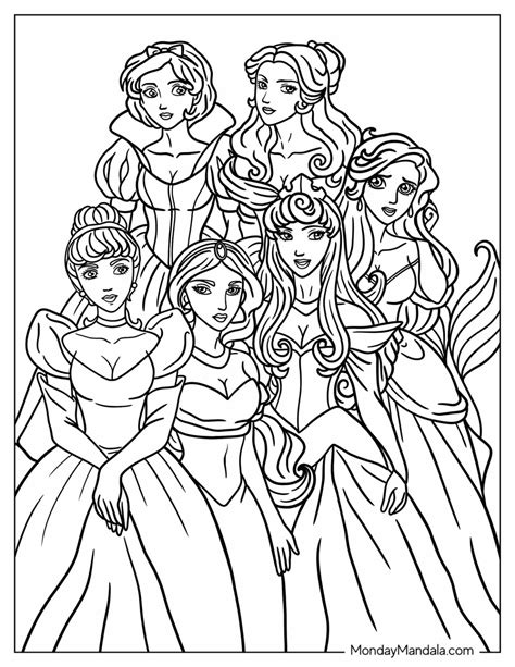 Princess Printable Colouring Pages