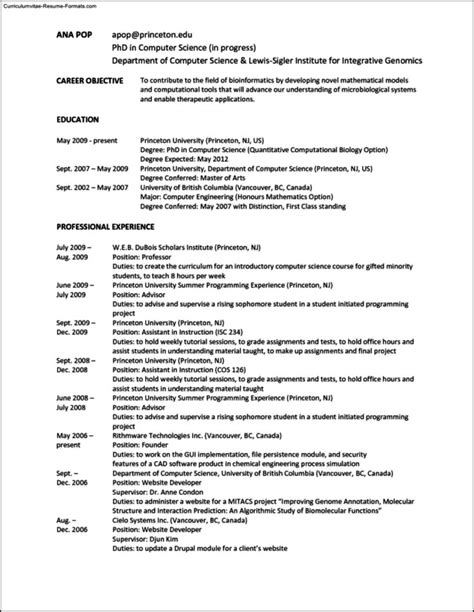 Princeton Resume Template