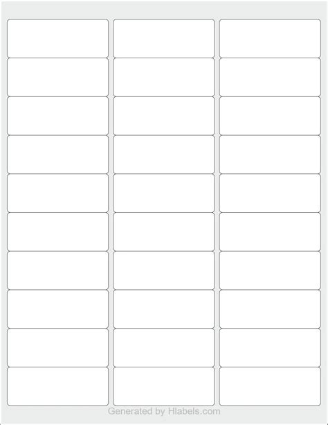 Print Labels Template