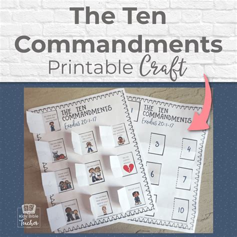 Printable 10 Commandments For Preschoolers