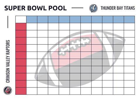 Printable 10 Line Football Pool Super Bowl 2018