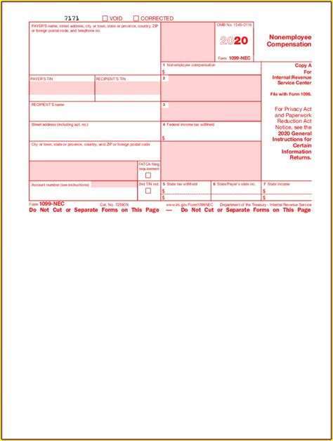 Printable 1099 Forms For Independent Contractors