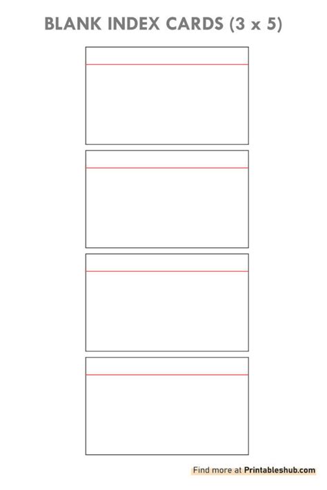 Printable 3x5 Index Card