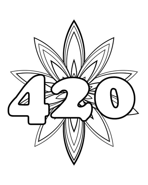 Printable 420 Coloring Pages