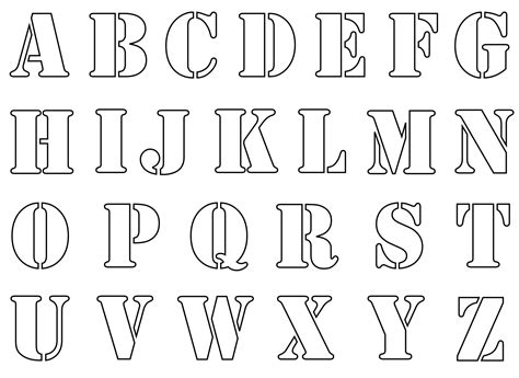 Printable Alphabet Letter Stencils