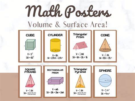 Printable And Foldable Surface Area And Volume Shapes