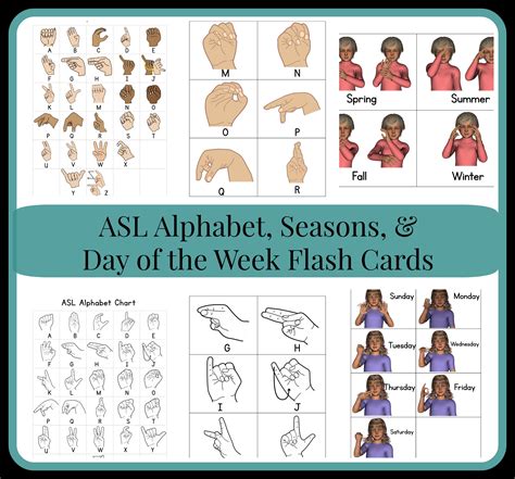 Printable Asl Flash Cards