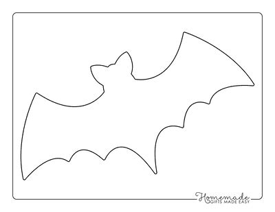 Printable Bat Template For Halloween