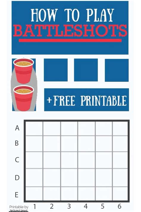 Printable Battleshots