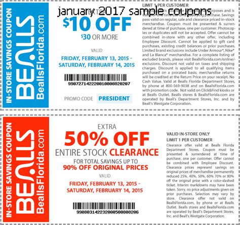 Printable Bealls Coupons Today